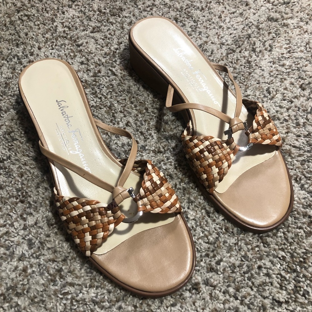 Salvatore Ferragamo Woven Slides - 7